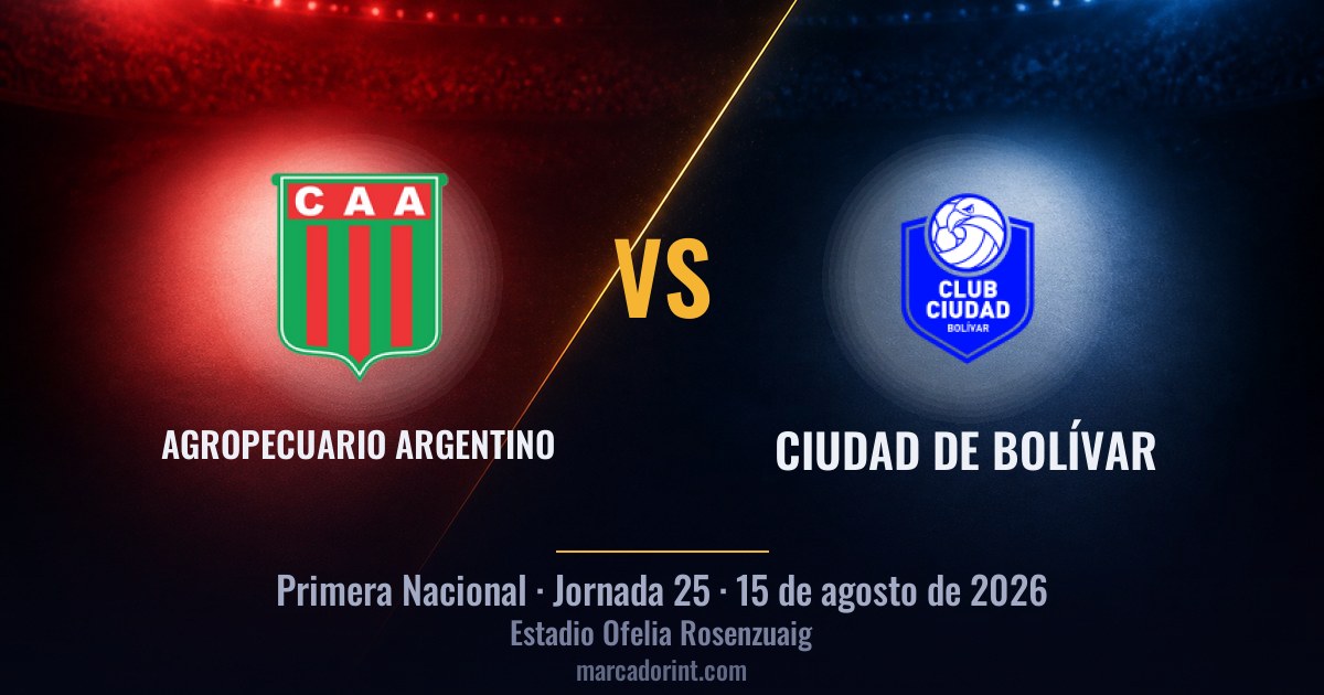Agropecuario Argentino vs Ciudad de Bolívar