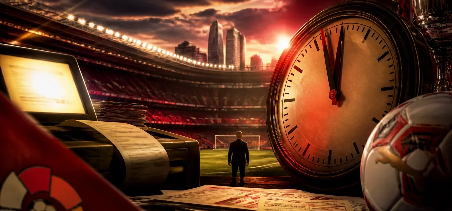 Reloj marcando el cierre del mercado de fichajes de LaLiga 2026-27