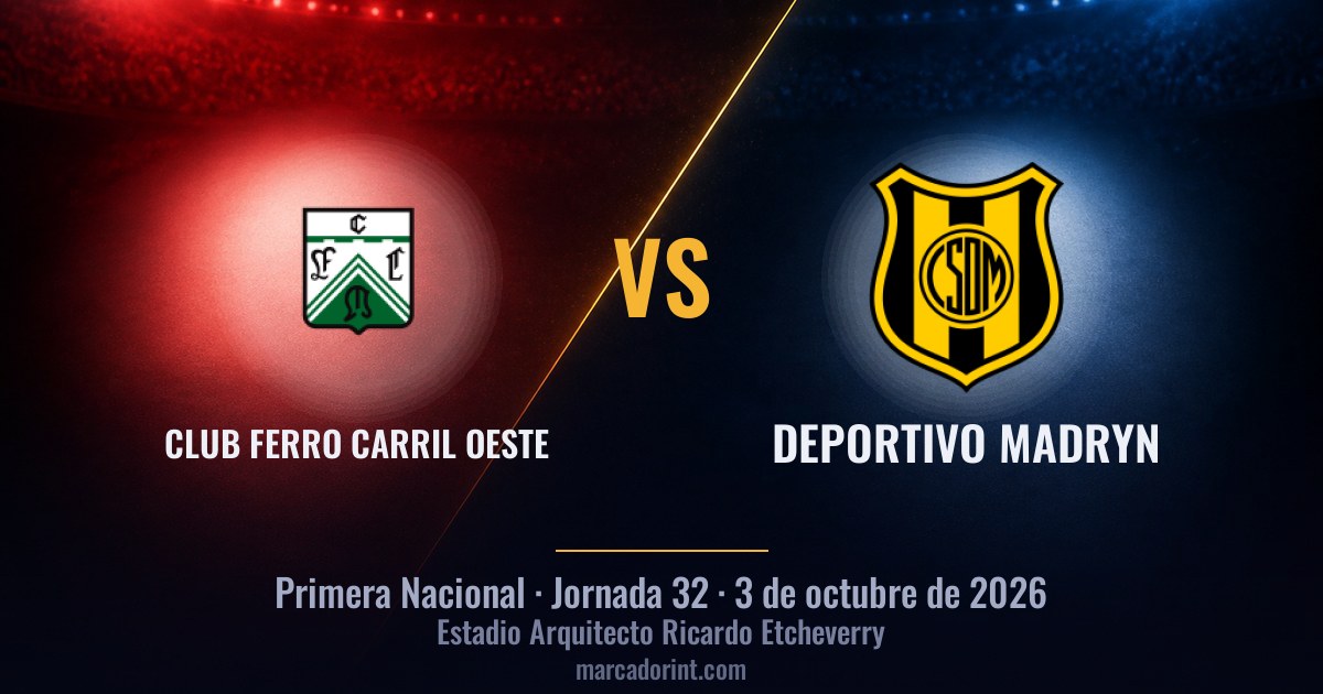 Club Ferro Carril Oeste vs Deportivo Madryn: pronóstico, cuotas y estadísticas (3 de octubre de 2026) - marcadorint.com Club Ferro Carril Oeste vs Deportivo Madryn: pronóstico, cuotas y estadísticas (3 de octubre de 2026) - marcadorint.com