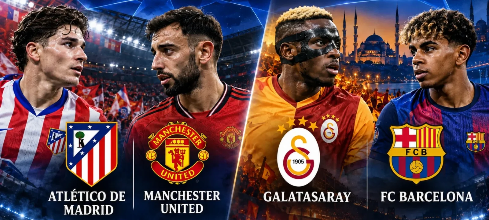 Champions League jornada 2: Atlético de Madrid-Manchester United y Galatasaray-FC Barcelona